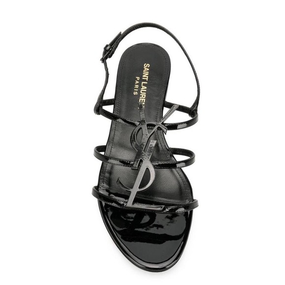 Saint Laurent Shoes - SAINT LAURENT Cassandra YSL logo sandals